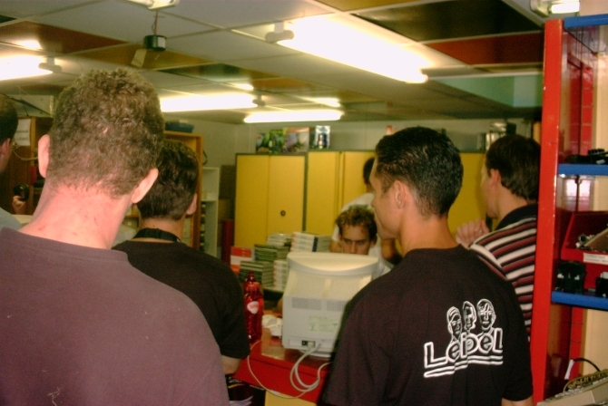 Do-group LeipEL bringing a visit to the old STORES location in the basement of the Hogekamp in 2003.