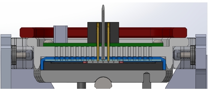 Figure 4: The cartridge placed against the connector plate.
