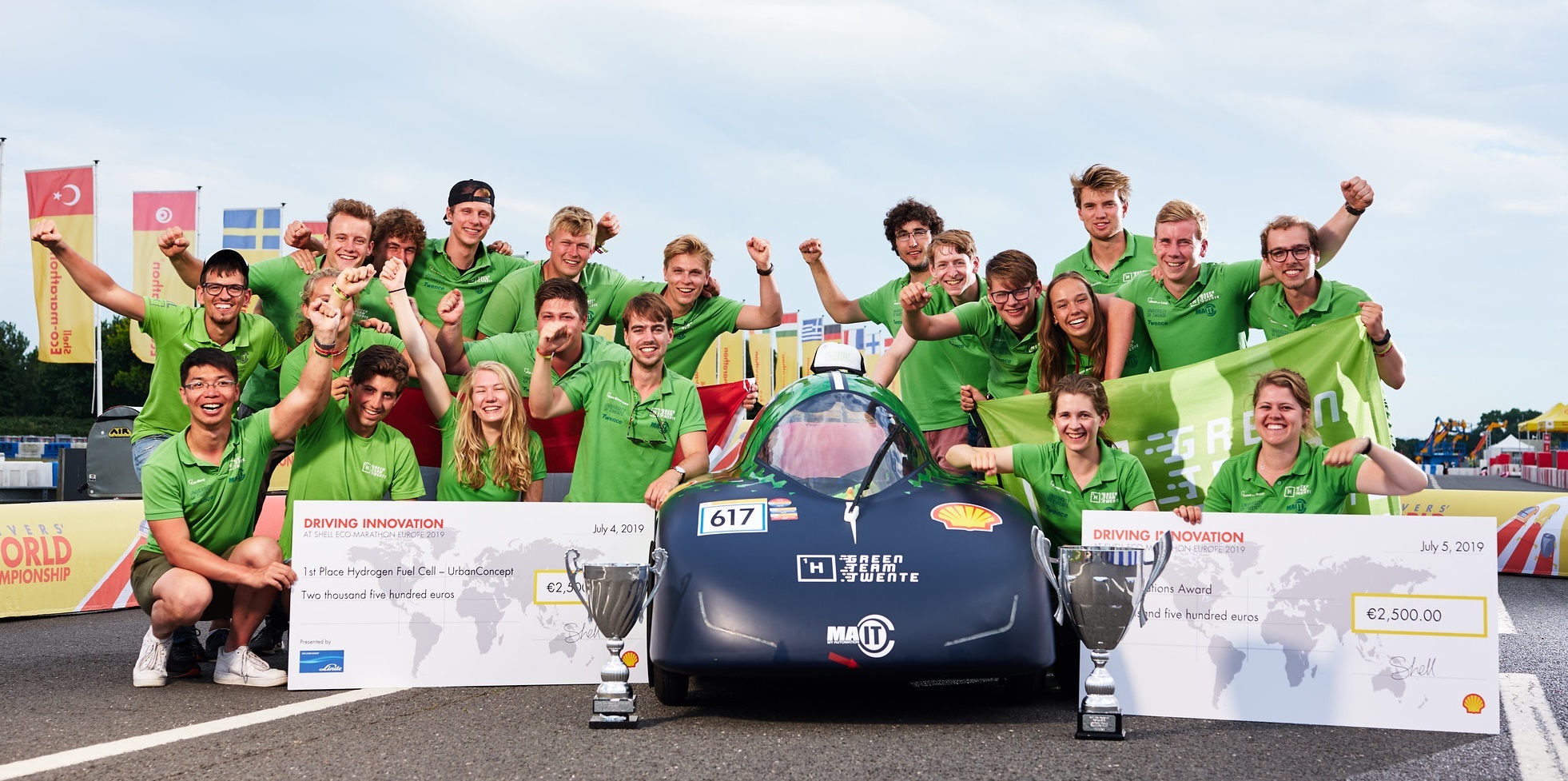 Figure 2: Green Team Twente winning the Shell Eco Marathon